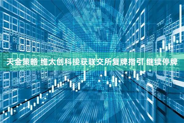 天金策略 维太创科接获联交所复牌指引 继续停牌